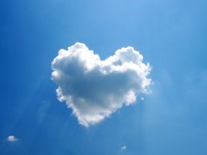 heart cloud in sky